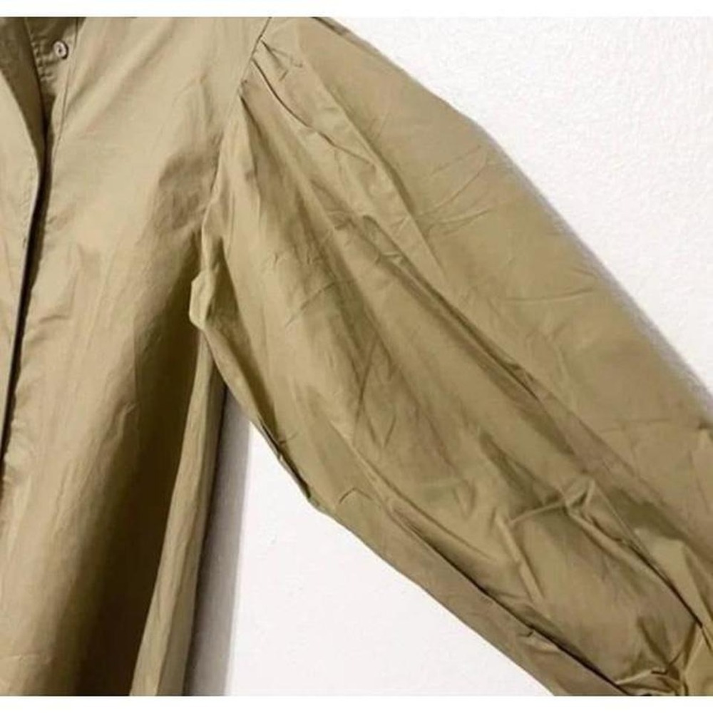 Olivaceous Khaki Poplin button shirt mini dress size Meduim‎ - Picture 3 of 6